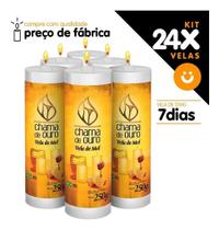 Kit 24x Vela De 7 Dias Atacado 250g Velas De Mel Cor Branca