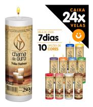 Kit 24x Vela De 7 Dias Atacado 250g Velas De Várias Cores
