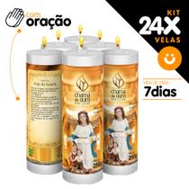 Kit 24x Vela De 7 Dias Velas C/ Imagem Oração Várias Opcoes