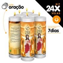 Kit 24x Vela De 7 Dias Velas C/ Imagem Oração Várias Opcoes