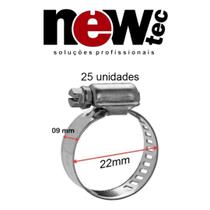 Kit 25 Abraçadeira Zincada Fita 9mm - 14 x 22mm (9/16" x 7/8")