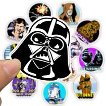 Kit 25 Adesivos Sticker Star Wars Darth Vader Kylo Luke Stormtroop Yoda Prova D'água