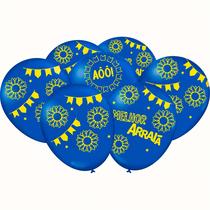 Kit 25 Balões Festa Junina Tradicional São João Azul Bexiga Melhor Arraiá 9 Polegadas Latex Premium Kit 25 Balões Festa Junina Tradicional São João Azul Bexiga Melhor Arraiá 9 Polegadas Latex Premium