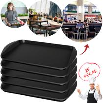 Kit 25 Bandeja Restaurante Self Service Fast Food 44x30cm