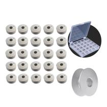 Kit 25 Bobinas Carretilha Alumínio e Ferro Máquina Zig Zag Industrial - 55623A + Caixa de Bobina