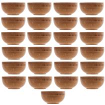 Kit 25 Bowls Molheira Redonda de Bambu 8x4cm Petisqueira Pequena Lyor Potinho
