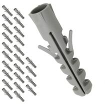 Kit 25 Bucha 10mm De Plastico Fixação Para Prateleiras Moveis Armários Suporte Em Parede Concreto