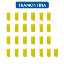 Kit 25 Caixa de Luz Tramontina Embutir Reforçada 4x2 Amarela PVC