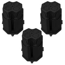 Kit 25 Caixas De Luz Octagonal Preta 10,5cm Para Laje Kit 25 Caixas De Luz Octagonal Preta 10,5cm Para Laje