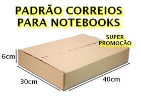 Kit 25 Caixas De Papelão 40 X 30 X 6 Notebookd Correios Sedex Pac Transportadoras Organização - Postale Embalagens