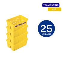 Kit 25 Caixinhas de Luz Reforçada 4x2 Tramontina Kit 25 Caixinhas de Luz Reforçada 4x2 Tramontina