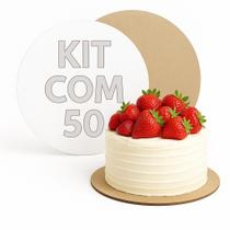 Kit 25 Cake Board 25cm Bases Para Bolo Confeitaria 3mm