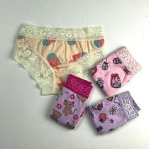 Kit 25 Calcinha Forro De Algodão Lingerie Infantil Confortável Malha Pv