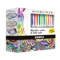Kit 25 Caneta Marca Texto Zebra Ponta Dupla Mildliner Kit 25 Caneta Marca Texto Zebra Ponta Dupla Mildliner
