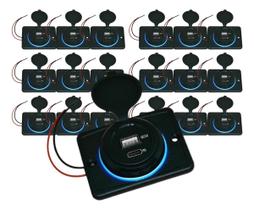Kit 25 Carregador de Celular Automotivo 1 USB + 1 USB Power C/ Moldura - RS-1113U BR Kit 25 Carregador de Celular Automotivo 1 USB + 1 USB Power C/ Moldura - RS-1113U BR