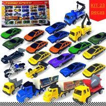 Kit 25 Carrinhos De Metal Carro De Brinquedo Miniaturas - Europio