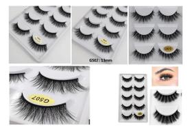 Kit 25 Cartelas Cilios Postiços G501-g502-g503-g507-g600