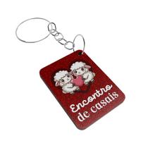 Kit 25 Chaveiros Mdf Dia dos Namorados Encontro de Casais