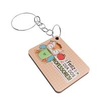 Kit 25 Chaveiros MDF Dia dos Professores Lembrancinha