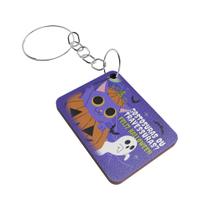 Kit 25 Chaveiros MDF Halloween Lembrancinha Dia das Bruxas