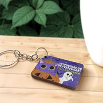Kit 25 Chaveiros MDF Halloween Lembrancinha Dia das Bruxas