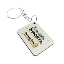 Kit 25 Chaveiros MDF Setembro Amarelo Valorização da Vida