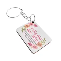 Kit 25 Chaveiros para Lembrancinha do Dia das Mães MDF Branco