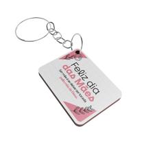 Kit 25 Chaveiros para Lembrancinha do Dia das Mães MDF Branco