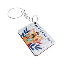 Kit 25 Chaveiros para Lembrancinha do Dia dos Pais MDF Branco