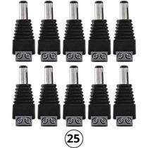 Kit 25 Conector Plug Adaptador P4 Macho Conex1000 Intelbras Cftv Cameras Vigilancia