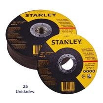 Kit 25 Disco de Corte Aço Inox Fino 4 1/2 Stanley Sta8061 - Disco Para Esmerilhadeira, Corte de Ferro, Aço Inox e Metal, Abrasivo