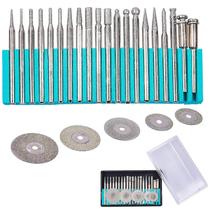 Kit 25 Disco De Corte E Ponta Diamantada Para Micro Retífica