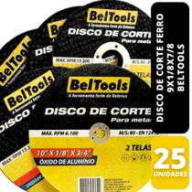 Kit 25 Disco de Corte Ferro 9x1/8x7/8 Beltools