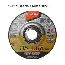 Kit 25 Disco P/ Inox 4.1/2 X 0,8mmx 7/8 Centro Deprimido B-50756 Makita