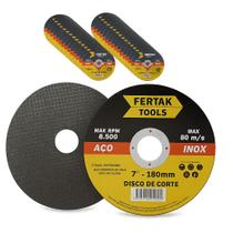 Kit 25 Discos Corte Inox 7 Polegadas 180mm Reforçado 2 Telas Kit 25 Discos Corte Inox 7 Polegadas 180mm Reforçado 2 Telas