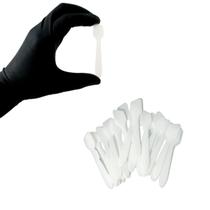 Kit 25 Espátulas Pazinha Palheta Mini Para Creme Cosméticos Multiuso Branca 8cm