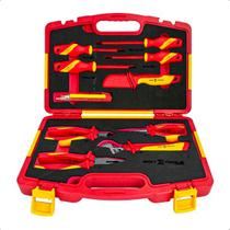 Kit 25 Ferramentas Isoladas 1000V VDE com Maleta Para Eletricistas e Trabalhos Redes Energizadas