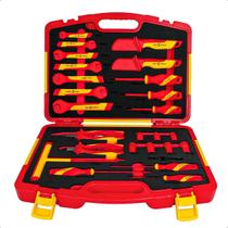 Kit 25 Ferramentas Isoladas 1000V VDE e Maleta Para Eletricistas Trabalhos Redes Energizadas Sigma