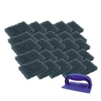 Kit 25 Fibras Ultra Pesada Preta 3M Tinindo com Suporte Manual Azul Grátis - 125x87 mm