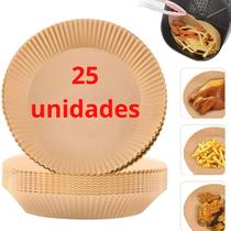 Kit 25 Forro Papel Fritadeira Airfryer Tapete Antiaderente forno