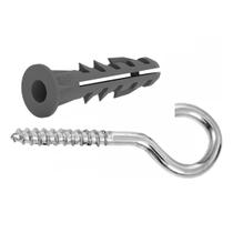 Kit 25 Ganchos 6,0x90 Zinc e Bucha 12 S Com Anel Pead Usaf