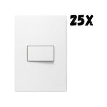 Kit 25 Interruptores Simples MG Sleek 10A 4x2 Branco 16017