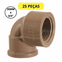 Kit 25 joelho 90 graus soldavel/rosca agua fria 25mmx3/4 krona 0484