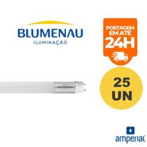 Kit 25 Lâmpadas Led Tubular 18w T8 1850lm 6500K Branco Frio Bivolt 120cm Blumenau