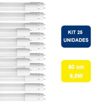 Kit 25 Lâmpadas Tubular Led Brilia T8 9,8W 6500K 60cm Bivolt