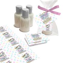 Kit 25 Lembrancinhas Hidratante Mimo Cliente Frases Motivacionais