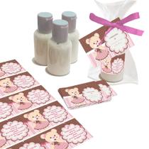 Kit 25 Lembrancinhas Temática Hidratante Ursinha Lacinho Rosa