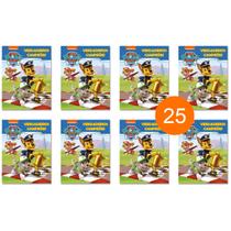 Kit 25 Livrinhos Patrulha Canina Verdadeiros Campeões Lembrancinha de Festa Sacolinha Aniversário