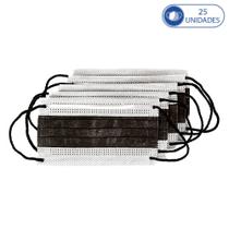 Kit 25 Máscaras para Crianças Descartáveis Preto Miralupa co