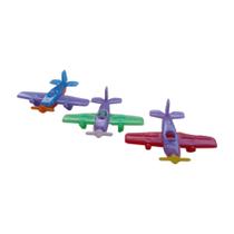 Kit 25 Mini Aviões teco-teco de plástico